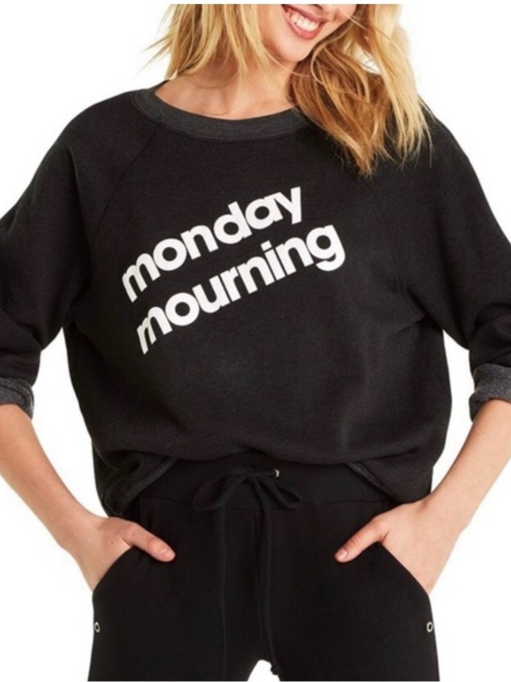 Wildfox Black 'monday mourning' Pullover Sweatshirt